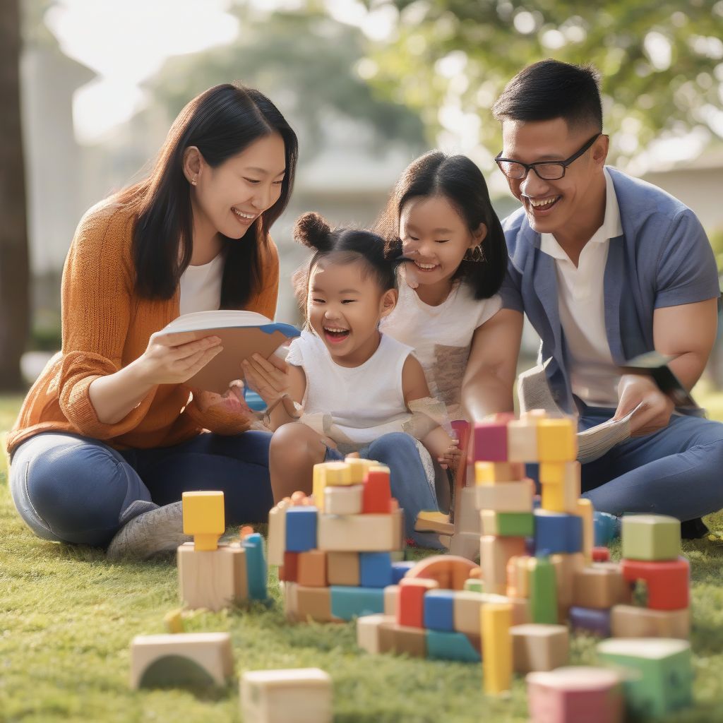 Parents Playing with Children